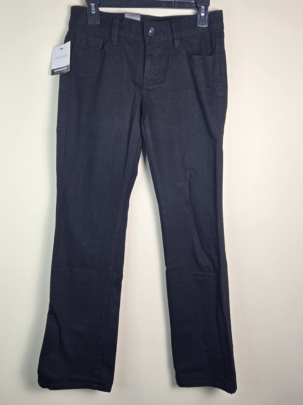 NWT Calvin Klein Jeans women's black "Lean Bootcut" jeans, size 2 x 32